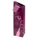Purple Angled Wine Bag