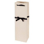 Elegant White and Black Wine Bag