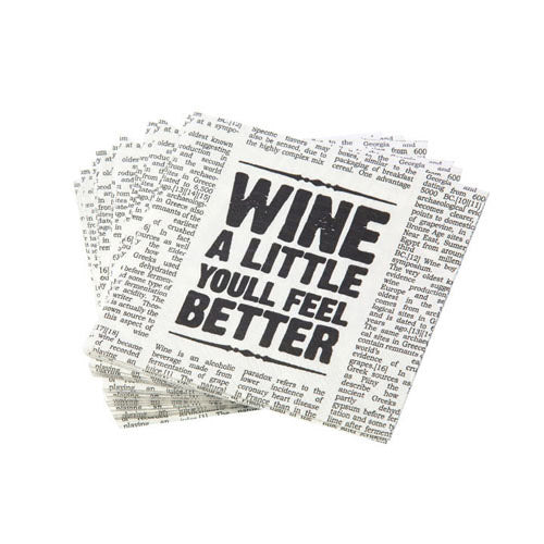 Newspaper Cocktail Napkins