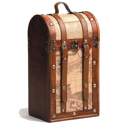 Chateau™ 2 Bottle Old World Wooden Wine Box by Twine