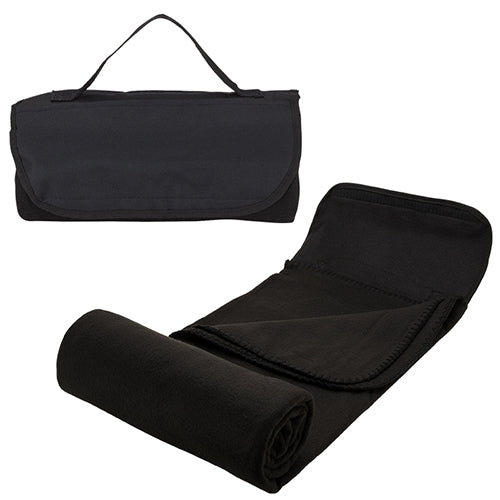 Black fleece rollup blanket