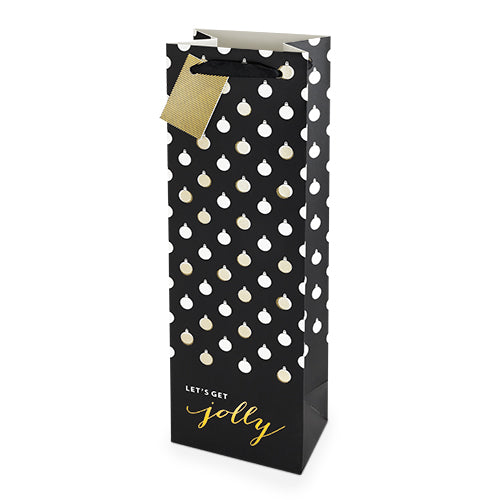 Black And Gold Ornament 750 ml Bottle Bag By Cakewalk