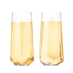 Raye™ Faceted Crystal Champagne Glass (Set of 2) by Viski