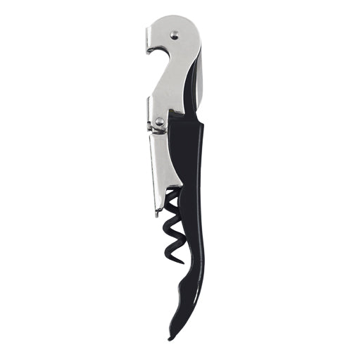 Truetap™: Double-Hinged Waiter's Corkscrew in Black