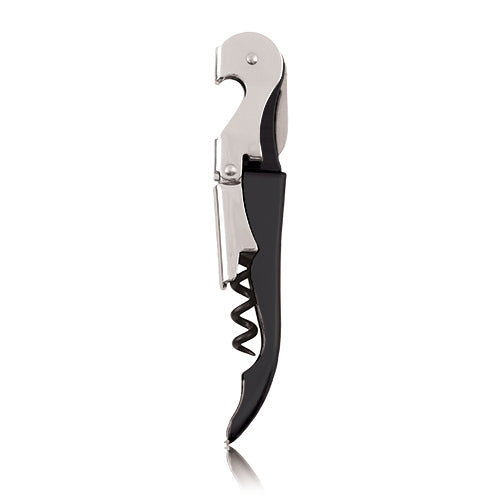 Truetap™: Double-Hinged Waiter's Corkscrew in Black