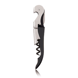 Truetap™: Double-Hinged Waiter's Corkscrew in Black