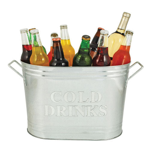Country Home™ Cold Drinks Galvanized Metal Tub by Twine