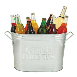 Country Home™ Cold Drinks Galvanized Metal Tub by Twine