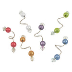 Curlicue Beaded Stemware Wine Charms by Blush - Set of 6