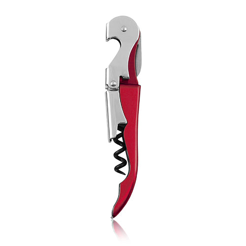 Truetap™: Double-Hinged Waiter's Corkscrew in Metallic Red