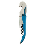 Truetap™: Double-Hinged Waiter's Corkscrew in Metallic Blue