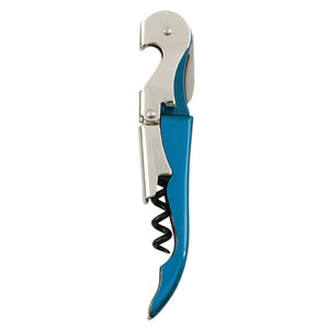 Truetap™: Double-Hinged Waiter's Corkscrew in Metallic Blue