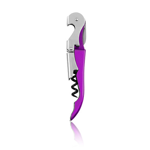 Truetap™: Double-Hinged Waiter's Corkscrew in Metallic Purpl