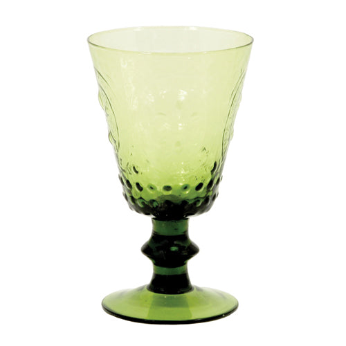 Chateau: Lime Embossed Goblet