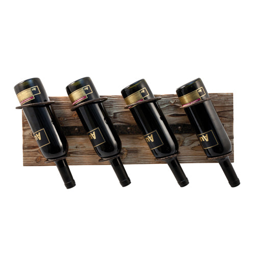 Rustic Farmhouse: Metal & Wood Wine Rack