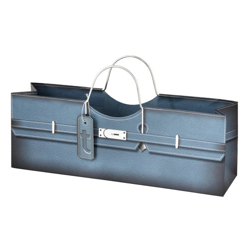 Blue Purse Wine Bag