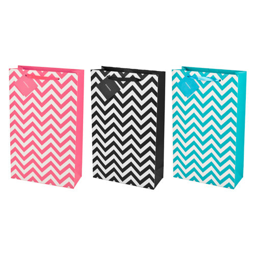 Assorted 2-Bottle Chevron Wine Bags by Cakewalk