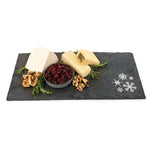 Rustic Holiday Snowflake Slate Serving Board by Twine