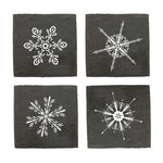 Rustic Holiday Snowflake Slate Coasters by Twine
