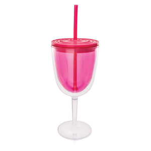 Cruise Pink Double Wall Wine Cup by True