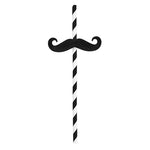 Stache Set of 6 Mustache Straws by True