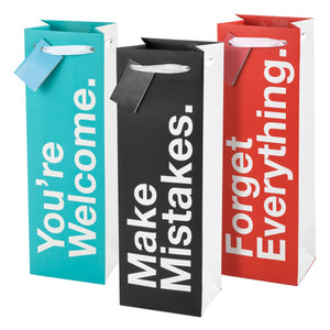 Assorted Fun Phrase Wine Bags