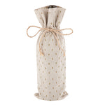 Marketplaceª Gold and Cream Jute Wine Sack by Twine