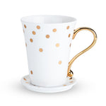 Country Cottage™ Polka Dot Ceramic Mug and Saucer by Twine