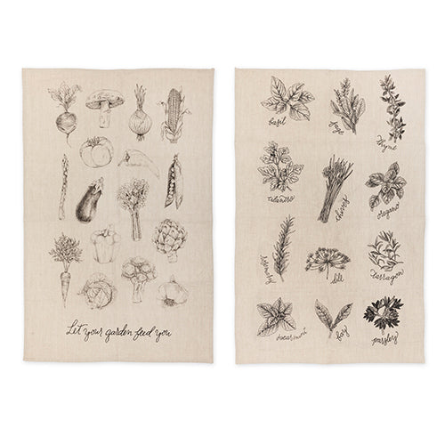 Rustic Farmhouse™ Linen Garden Kitchen Towel Set by Twine