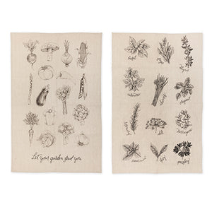 Rustic Farmhouse™ Linen Garden Kitchen Towel Set by Twine