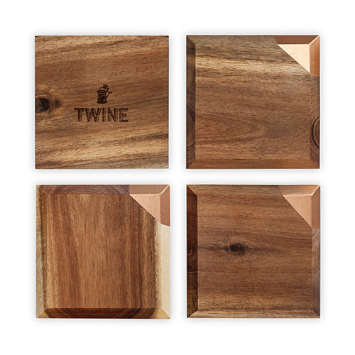 Old Kentucky Homeª Metallic Dipped Coaster Set by Twine