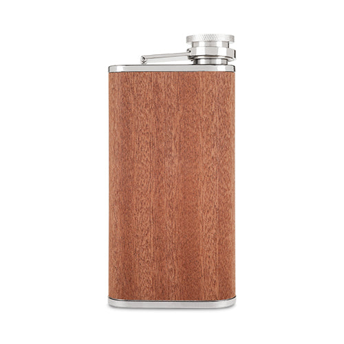 Wood Veneer and Stainless Steel Flask by Foster and Rye