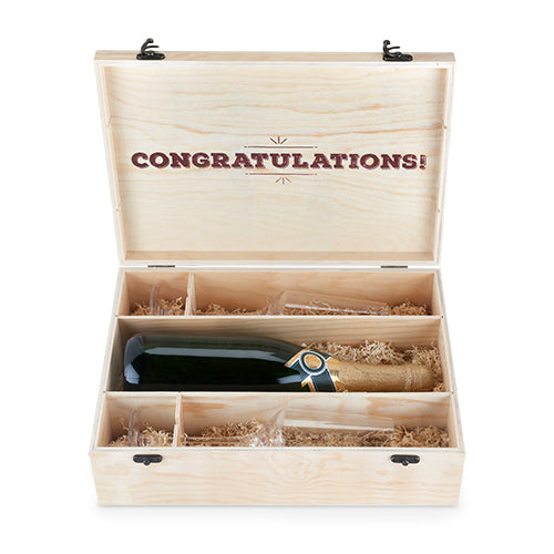 Marketplace™ Wooden Champagne Gift Box by Twine