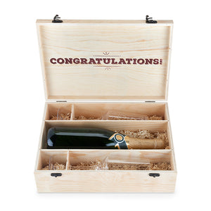 Marketplace™ Wooden Champagne Gift Box by Twine
