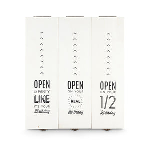 Marketplace™ 3 Bottle Wooden Birthday Wine Box by Twine