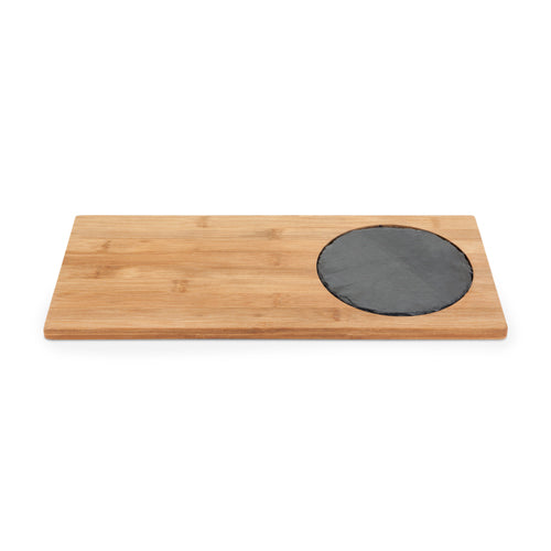 Orbit Wood Cheeseboard With Slate Inlay by True