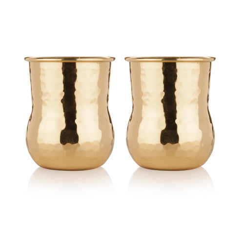 Belmont™ Hammered Brass Shot Glasses by Viski
