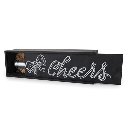 Marketplace™ Single Bottle Chalkboard Wine Box by Twine