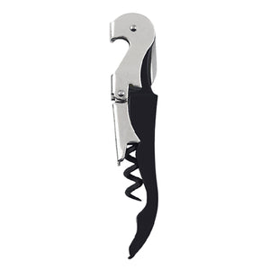 Truetap™ Soft Touch Black Double Hinged Corkscrew by True
