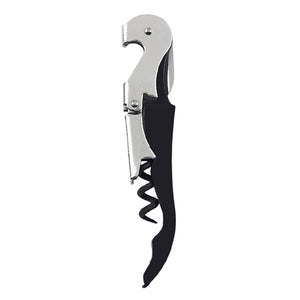 Truetap™ Soft Touch Black Double Hinged Corkscrew by True