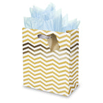 Marketplace: Gold Chevron Medium Gift Bag