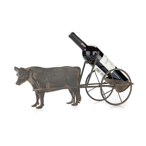 Rustic Farmhouse™ Cow and Cart Bottle Holder by Twine