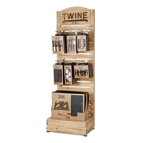 Marketplace - Cheese Program in Wood Display Rack