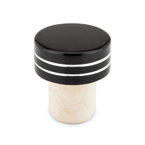 Black Metallic Bottle Stoppers by True