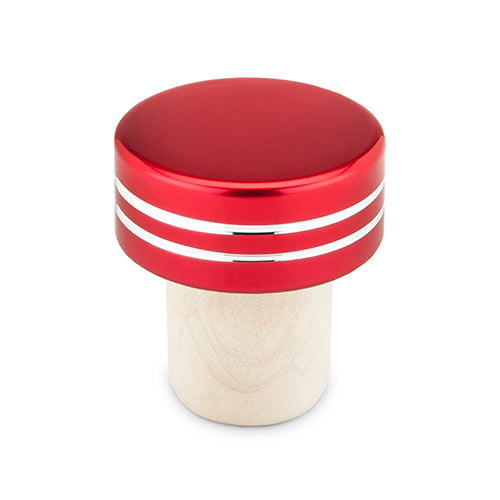 Red Metallic Bottle Stoppers by True