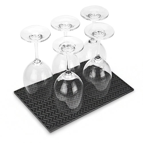Zigzag Silicone Drying Mat in Grey by True