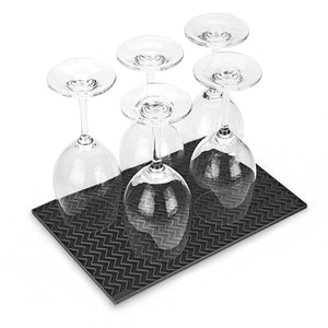 Zigzag Silicone Drying Mat in Grey by True