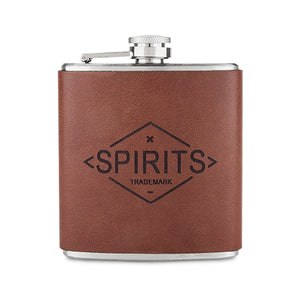 Genuine Leather Flask by Foster and Rye