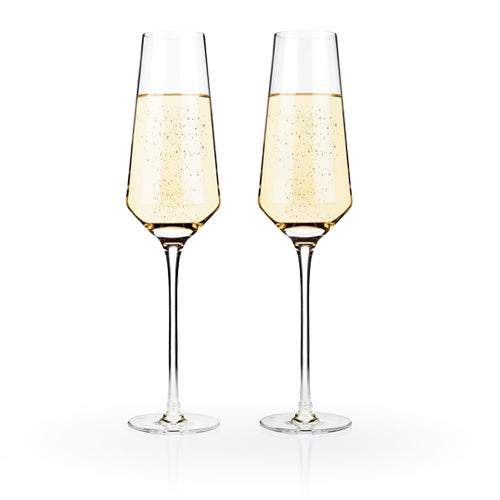 Raye Crystal Champagne Flutes (Set of 2)by Viski