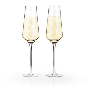 Raye Crystal Champagne Flutes (Set of 2)by Viski